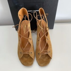 Saint Laurent gladiator suede sandals